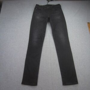 AG Adriano Goldschmied Jeans Womens 25 Black Faded Prima Cigarette Leg Stretch